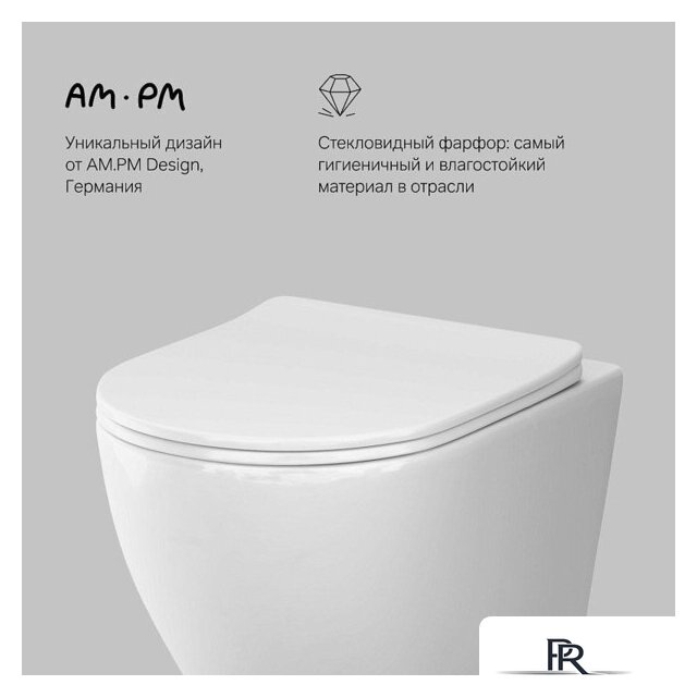 Унитаз подвесной AM.PM Like AquaSpin C801900SC - Изображение №9 — Интернет-магазин ПроЗаказ