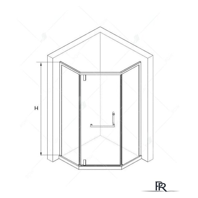 Душевой уголок RGW HO-084B 350608400-24 100x100 (черный/матовое-сатинат стекло) - Изображение №3 — Интернет-магазин ПроЗаказ