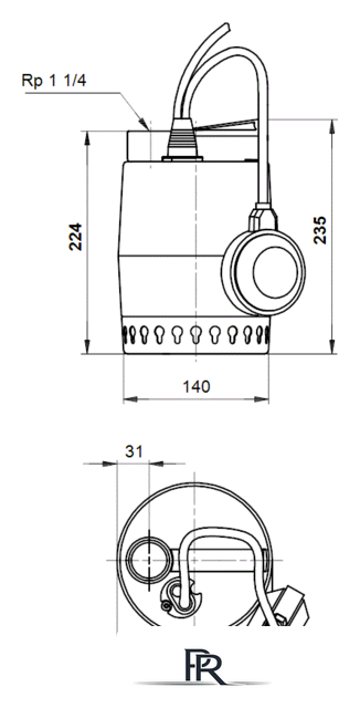 Дренажный насос Grundfos Unilift KP 350 A 1 - Изображение №2 — Интернет-магазин ПроЗаказ