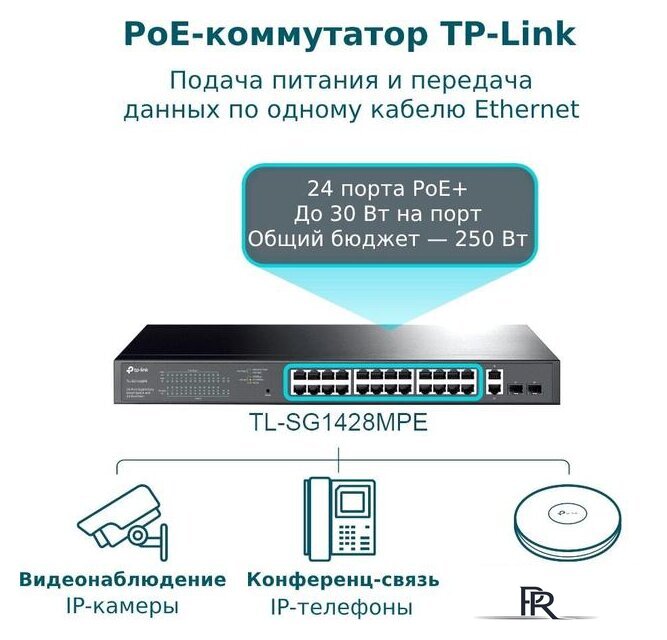 Настраиваемый коммутатор TP-Link TL-SG1428PE - Изображение №5 — Интернет-магазин ПроЗаказ