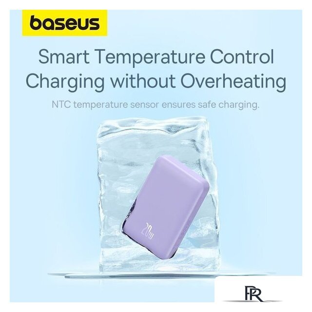 Внешний аккумулятор Baseus Magnetic Mini Air Wireless Fast Charge Power Bank 20W 10000mAh (сиреневый) - Изображение №13 — Интернет-магазин ПроЗаказ