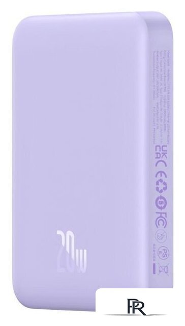 Внешний аккумулятор Baseus Magnetic Mini Air Wireless Fast Charge Power Bank 20W 10000mAh (сиреневый) - Изображение №3 — Интернет-магазин ПроЗаказ