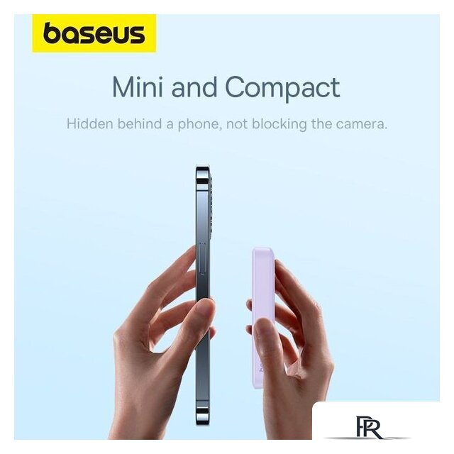 Внешний аккумулятор Baseus Magnetic Mini Air Wireless Fast Charge Power Bank 20W 10000mAh (сиреневый) - Изображение №9 — Интернет-магазин ПроЗаказ