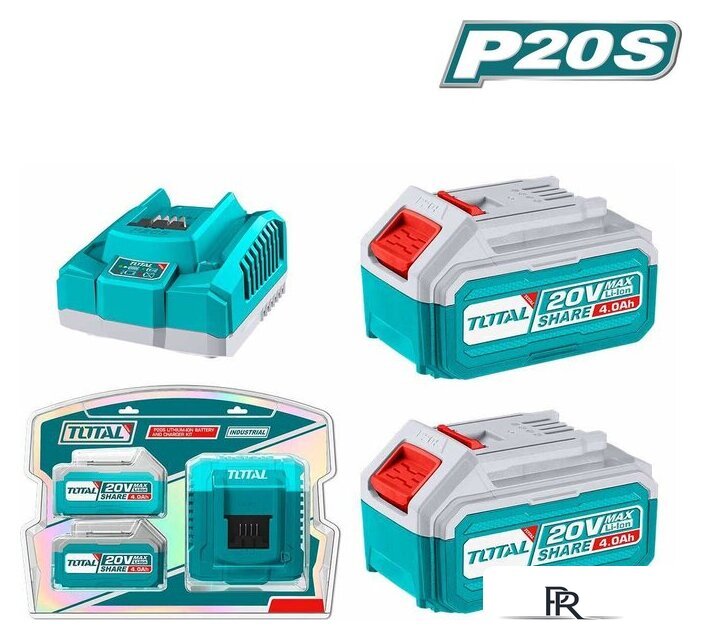 Аккумулятор с зарядным устройством Total TFBCPK1424 (20В/4 Ач + 20В) - Изображение №1 — Интернет-магазин ПроЗаказ