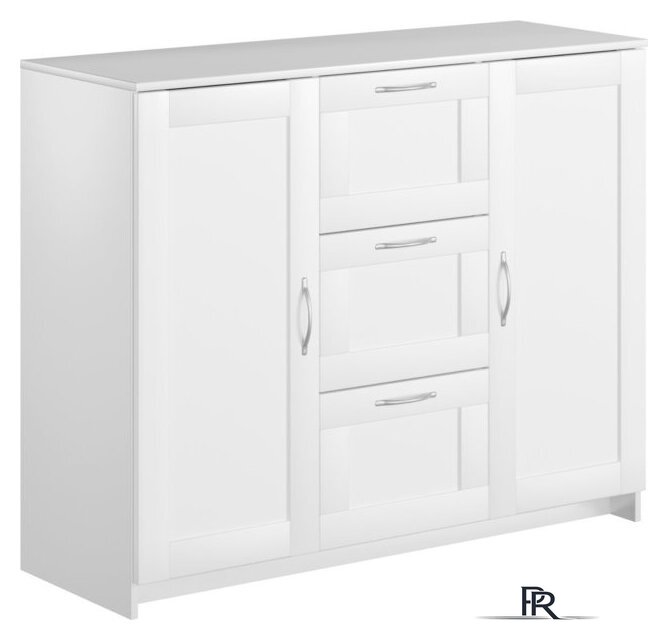 Комод Mio Tesoro Сириус 2 двери и 3 ящика 117x95 2.02.03.340.1 (белый) - Изображение №1 — Интернет-магазин ПроЗаказ