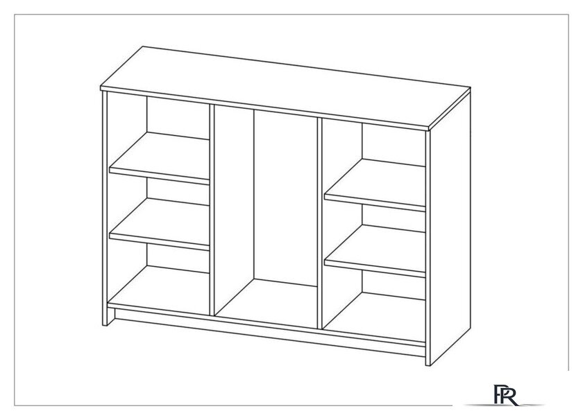 Комод Mio Tesoro Сириус 2 двери и 3 ящика 117x95 2.02.03.340.1 (белый) - Изображение №6 — Интернет-магазин ПроЗаказ