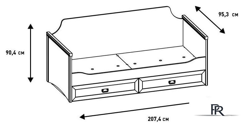 Кровать-тахта Ангстрем Кантри детская КА-830.25 (Я16) исп.4 (Д1, валенсия) - Изображение №10 — Интернет-магазин ПроЗаказ