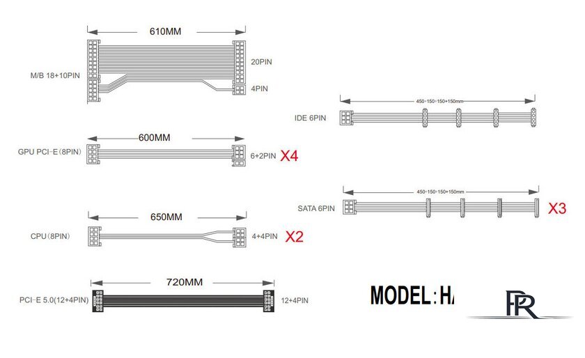 Блок питания 1stPlayer NGDP Platinum 1000W HA-1000BA3-WH - Изображение №2 — Интернет-магазин ПроЗаказ