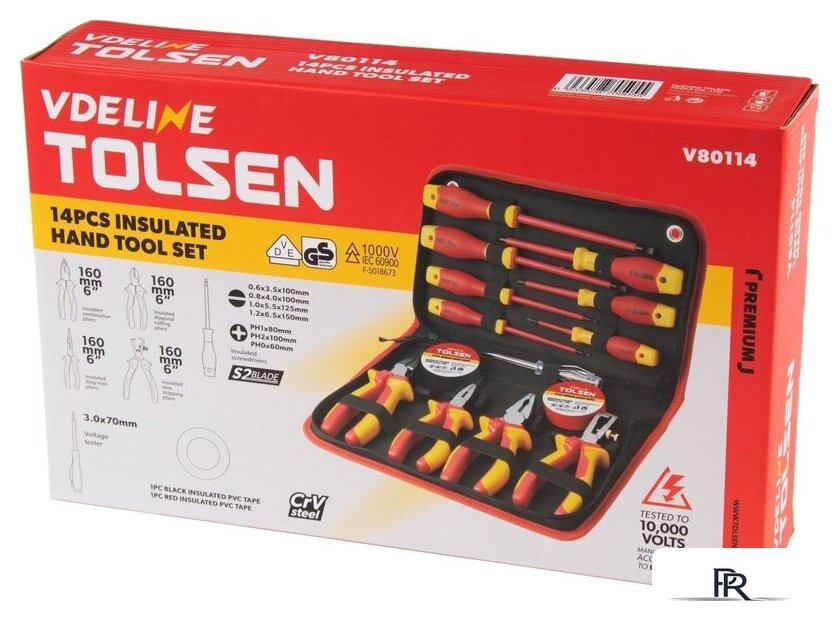 Универсальный набор инструментов Tolsen TTV80114 (14 предметов) - Изображение №5 — Интернет-магазин ПроЗаказ