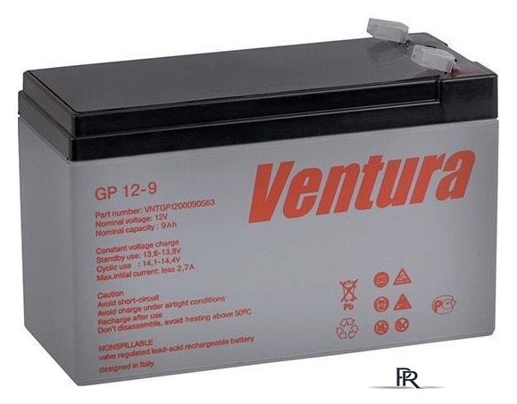 Аккумулятор для ИБП Ventura GP 12-9 (12 В/9 А·ч) - Изображение №1 — Интернет-магазин ПроЗаказ