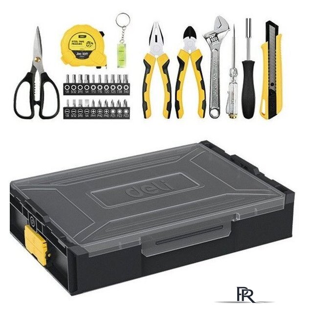 Набор домашнего мастера Deli DL1229 (29 предметов) - Изображение №1 — Интернет-магазин ПроЗаказ