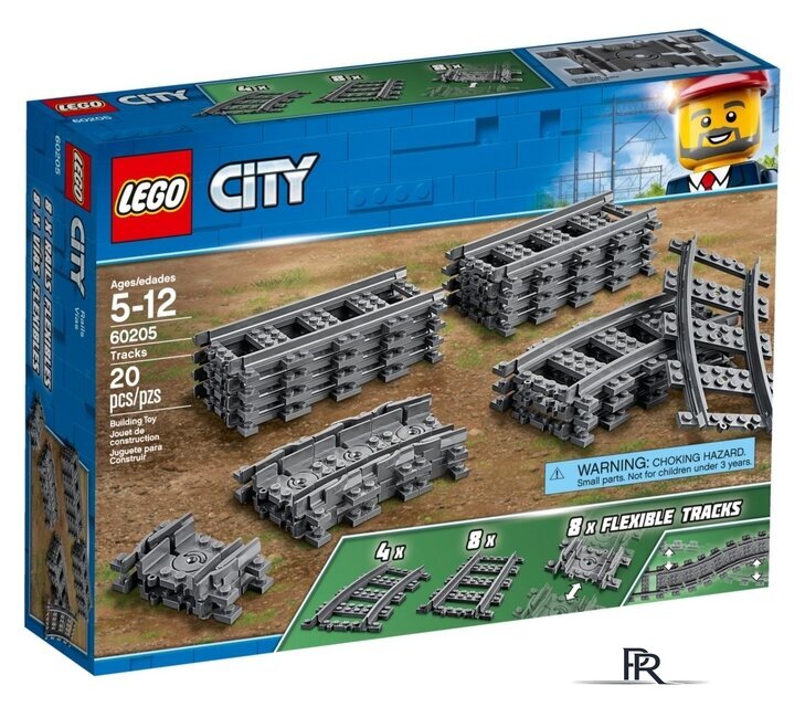 Конструктор LEGO City 60205 Рельсы - Изображение №1 — Интернет-магазин ПроЗаказ