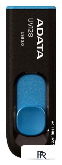USB Flash ADATA DashDrive UV128 64GB (черный/синий) - Изображение №1 — Интернет-магазин ПроЗаказ