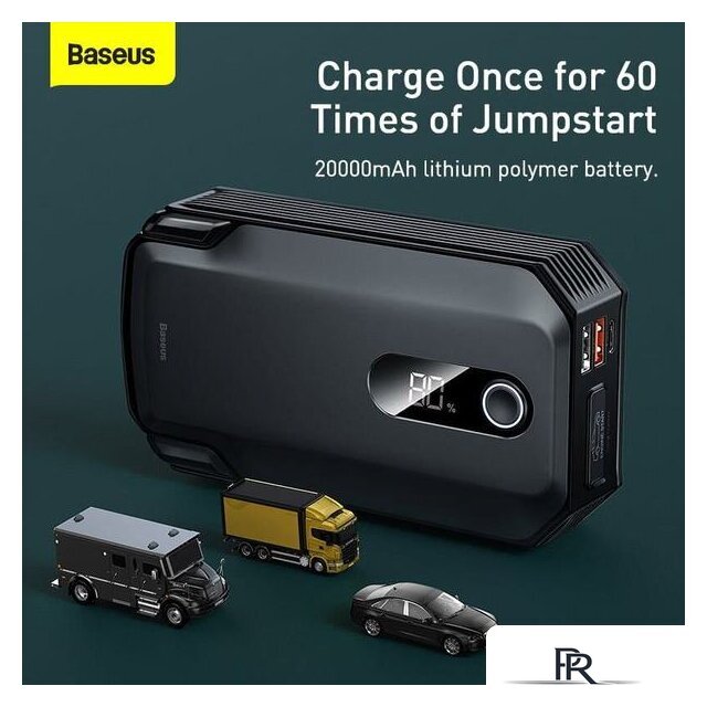 Портативное пусковое устройство Baseus CGNL020001 (черный) - Изображение №4 — Интернет-магазин ПроЗаказ