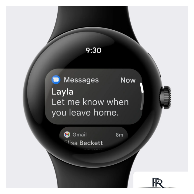 Умные часы Google Pixel Watch (глянцевый серебристый/угольный, спортивный силиконовый ремешок) - Изображение №4 — Интернет-магазин ПроЗаказ