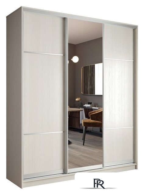 Шкаф-купе Евва 233 ВS.02 АЭП ШК.3 01 (бодега/хром) - Изображение №1 — Интернет-магазин ПроЗаказ