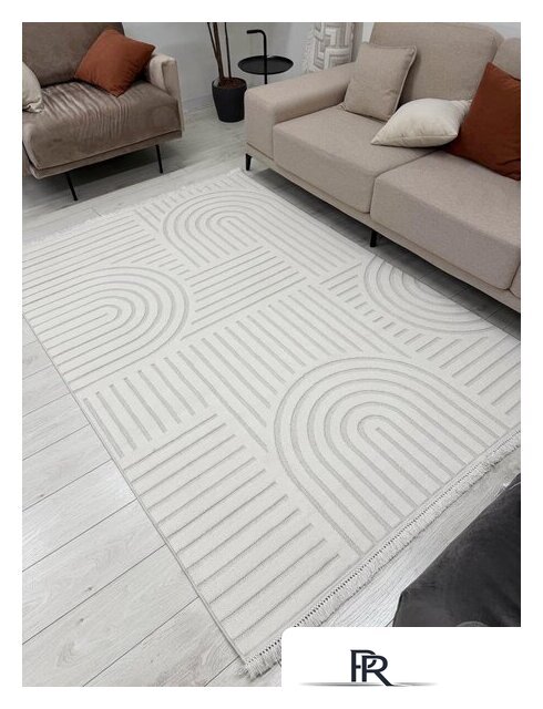 Ковер для жилой комнаты Radjab Carpet Поло Прямоугольник PL 255 12536RK (2x2.9, Cream) - Изображение №3 — Интернет-магазин ПроЗаказ