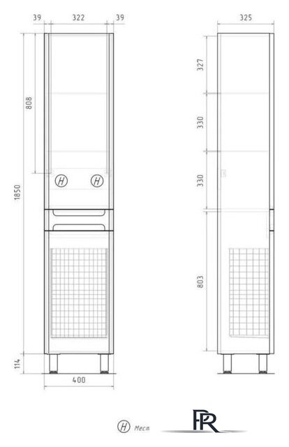  EQUIL Шкаф-пенал Nice 40 с корзиной - Изображение №7 — Интернет-магазин ПроЗаказ