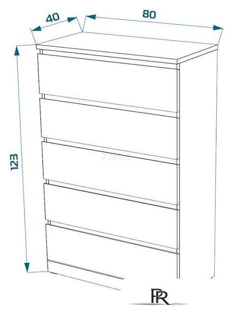 Комод Mio Tesoro Варма 5 (белый) - Изображение №5 — Интернет-магазин ПроЗаказ
