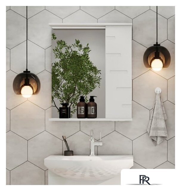  Volna Шкаф с зеркалом Joli 50 R (белый) - Изображение №5 — Интернет-магазин ПроЗаказ