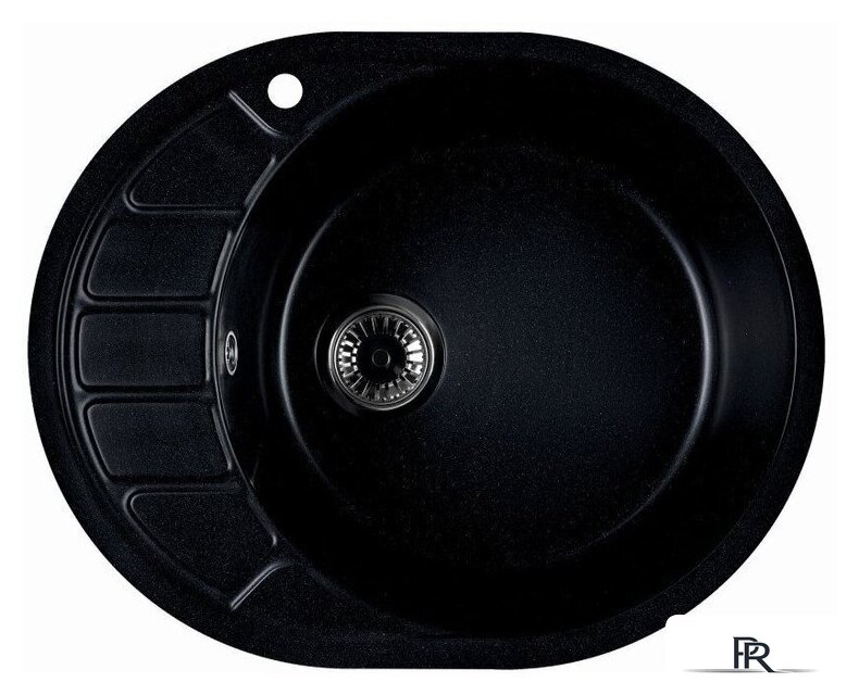 Кухонная мойка Marblan Ovata R (оникс,с сифоном) - Изображение №1 — Интернет-магазин ПроЗаказ