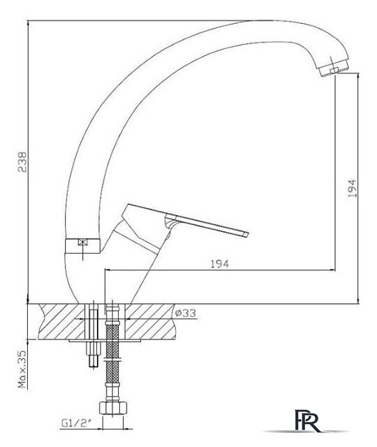 Смеситель Esko St.-Petersburg SPb 03 - Изображение №2 — Интернет-магазин ПроЗаказ