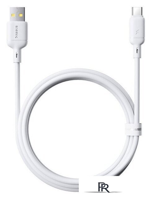 Кабель Baseus Silky Fast Charging Data Cable USB Type-A - USB Type-C 3A (2 м, белый) - Изображение №1 — Интернет-магазин ПроЗаказ