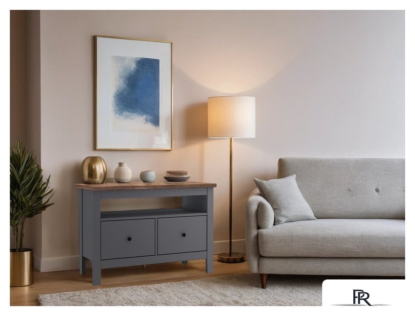 Тумба Mio Tesoro Сага 2 ящика 2.08.03.080.15 (серый/ясень) - Изображение №5 — Интернет-магазин ПроЗаказ