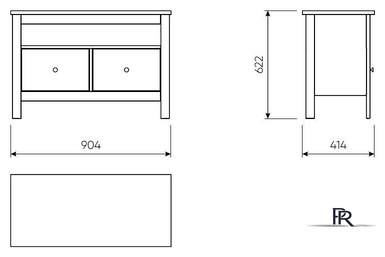 Тумба Mio Tesoro Сага 2 ящика 2.08.03.080.15 (серый/ясень) - Изображение №6 — Интернет-магазин ПроЗаказ