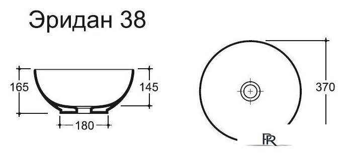 Умывальник Керамин Эридан 38 (серый матовый) - Изображение №5 — Интернет-магазин ПроЗаказ