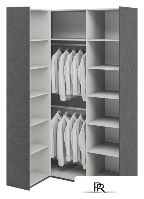 Шкаф распашной Неман мебель Модена МН-048-15-Ц1 (лунный камень/металл бруклин) - Изображение №3 — Интернет-магазин ПроЗаказ