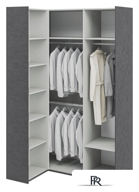 Шкаф распашной Неман мебель Модена МН-048-15-Ц1 (лунный камень/металл бруклин) - Изображение №2 — Интернет-магазин ПроЗаказ