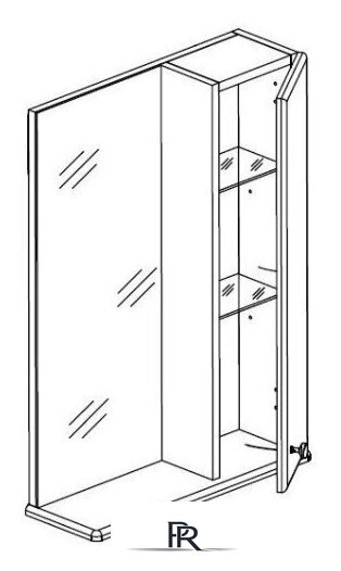  СанитаМебель Шкаф с зеркалом Камелия-11.50 Д2 (правый, белый) - Изображение №2 — Интернет-магазин ПроЗаказ