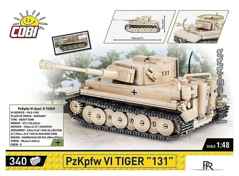 Конструктор Cobi World War II 2710 PzKpfw VI Tiger 131 - Изображение №7 — Интернет-магазин ПроЗаказ