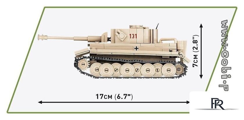 Конструктор Cobi World War II 2710 PzKpfw VI Tiger 131 - Изображение №3 — Интернет-магазин ПроЗаказ