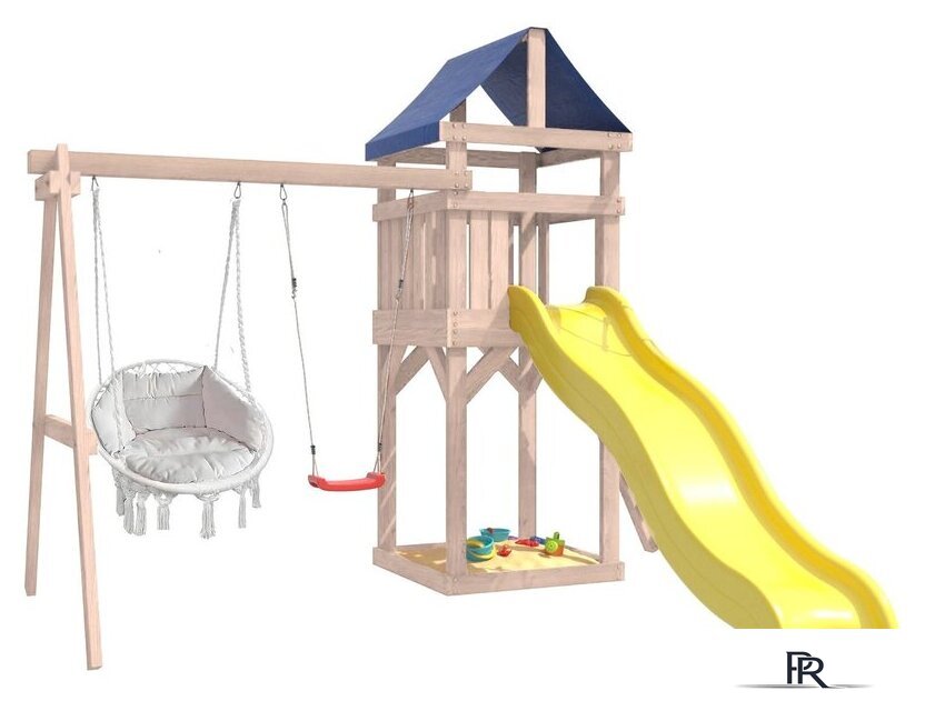 Игровой комплекс National Tree Company С качелями лодочка IgroWoods ДКНП-10 (не окрашен) - Изображение №1 — Интернет-магазин ПроЗаказ