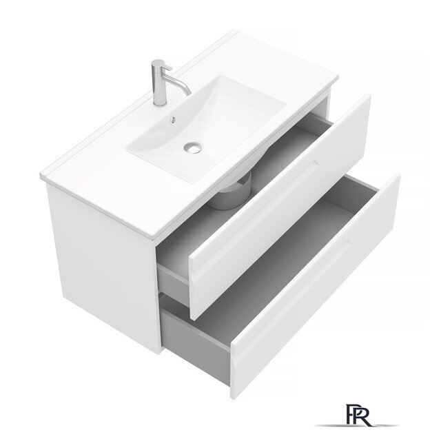  Laparet Тумба под умывальник Atlas 100 (белый матовый) - Изображение №3 — Интернет-магазин ПроЗаказ