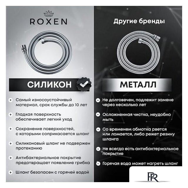 Гигиенический душ Roxen Caspia 50096000-BN - Изображение №10 — Интернет-магазин ПроЗаказ