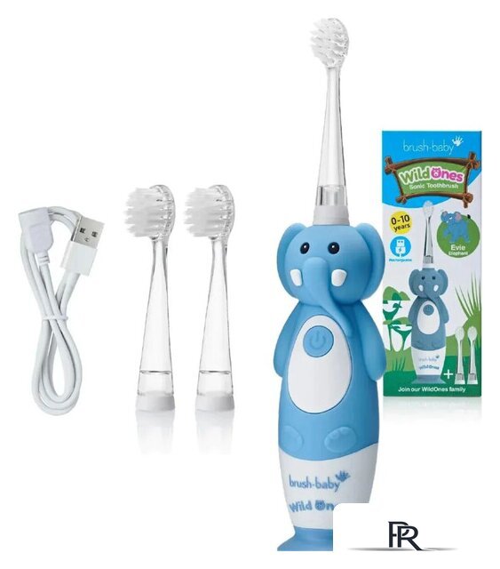 Электрическая зубная щетка Brush-Baby WildOnes Elephant - Изображение №1 — Интернет-магазин ПроЗаказ