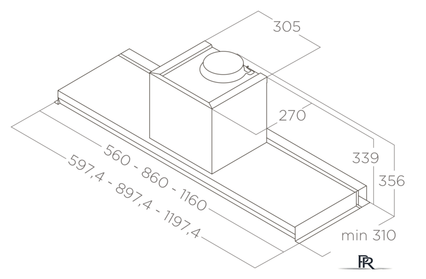 Кухонная вытяжка Elica Lever IX/A/116 PRF0163362 - Изображение №3 — Интернет-магазин ПроЗаказ