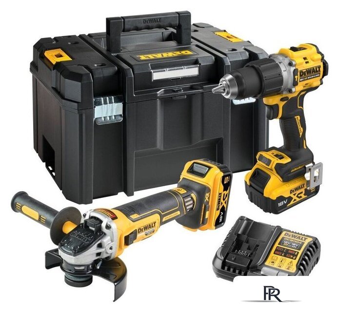  DeWalt DCK2026P2T (шуруповерт, болгарка, 2 АКБ, кейс) - Изображение №1 — Интернет-магазин ПроЗаказ