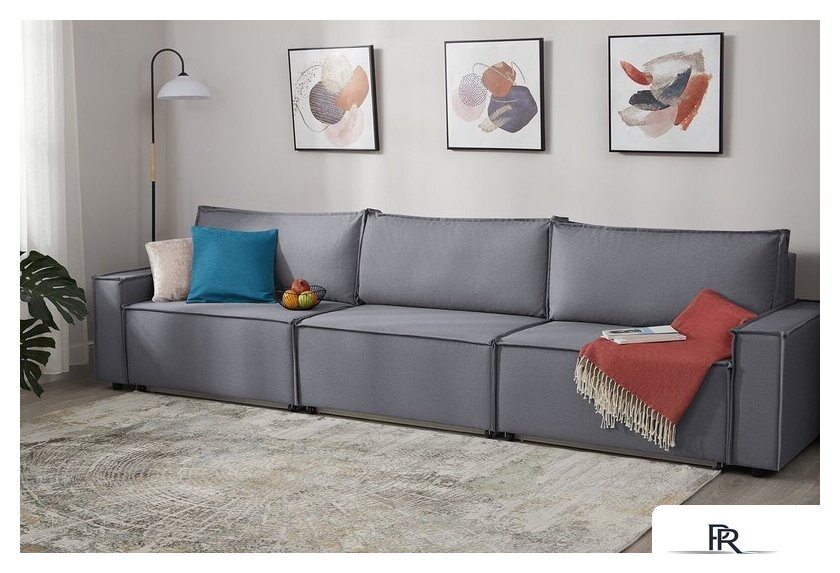 Диван Mio Tesoro Дюссельдорф 293 1.5ек-1.5ек-1.5ек (1173 Savanna Plus Grafit) - Изображение №13 — Интернет-магазин ПроЗаказ