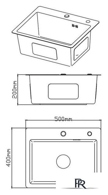 Кухонная мойка Diadonna DS5040В - Изображение №3 — Интернет-магазин ПроЗаказ