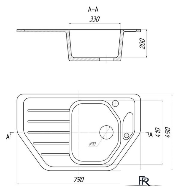 Кухонная мойка Gerhans E08 (графит) - Изображение №2 — Интернет-магазин ПроЗаказ