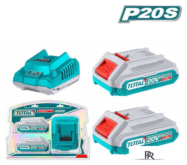 Аккумулятор с зарядным устройством Total TFBCPK1222 (20В/2 Ач + 20В) - Изображение №1 — Интернет-магазин ПроЗаказ