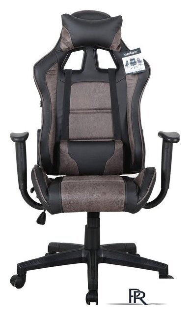 Игровое (геймерское) кресло Brabix GT Racer GM-100 (черный/коричневый) - Изображение №3 — Интернет-магазин ПроЗаказ