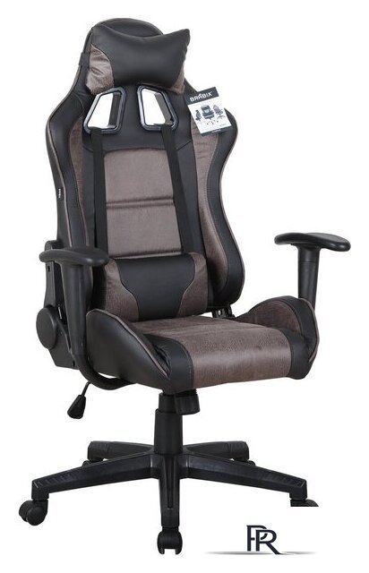 Игровое (геймерское) кресло Brabix GT Racer GM-100 (черный/коричневый) - Изображение №1 — Интернет-магазин ПроЗаказ