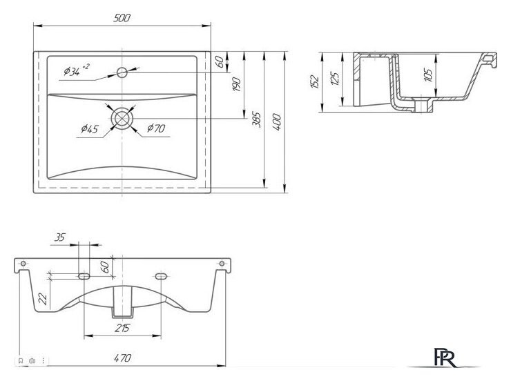  Onika Тумба под умывальник Тимбер 50 105034 - Изображение №4 — Интернет-магазин ПроЗаказ
