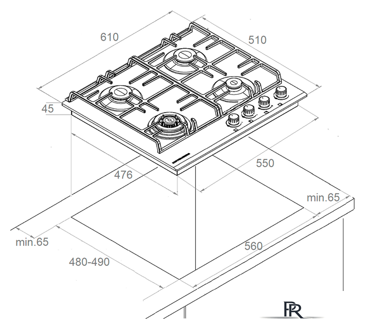 Варочная панель KUPPERSBERG FG 63 B - Изображение №4 — Интернет-магазин ПроЗаказ