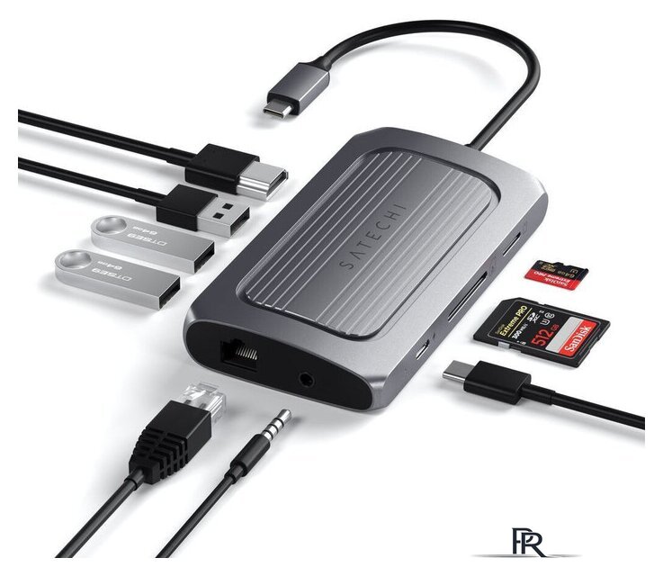 Док-станция Satechi USB 4 Multiport Adapter With 8K HDMI ST-U4MA3M - Изображение №4 — Интернет-магазин ПроЗаказ